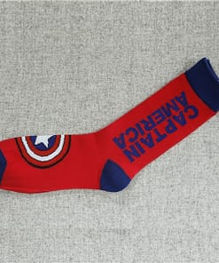 captain america red and blue cotton socks